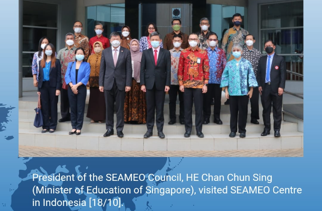 Kunjungan Resmi Menteri Pendidikan Singapura ke 7 SEAMEO Centre Indonesia