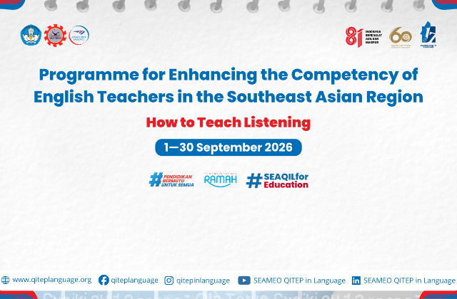 Call for Participants: Programme for Enhancing the Competency of English Teachers in the SEA Region